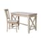 International Concepts Hampton Desk with Chair 21.1 in D X 30 in H, 48.1 in W X Wood, Unfinished K-OF-67X-C10 - alternate 1